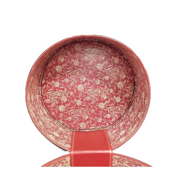 Vtg 60s/70s Multicolor Floral Wig Tote/Hatbox, Storage Travel Case 1970s 1960s - Picture 4 of 10